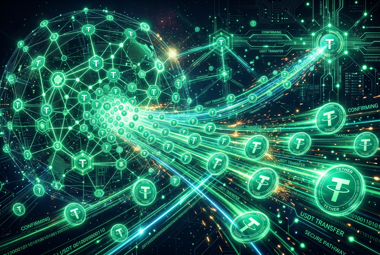 Porównanie szybkości transakcji krypto USDT w różnych sieciach blockchain